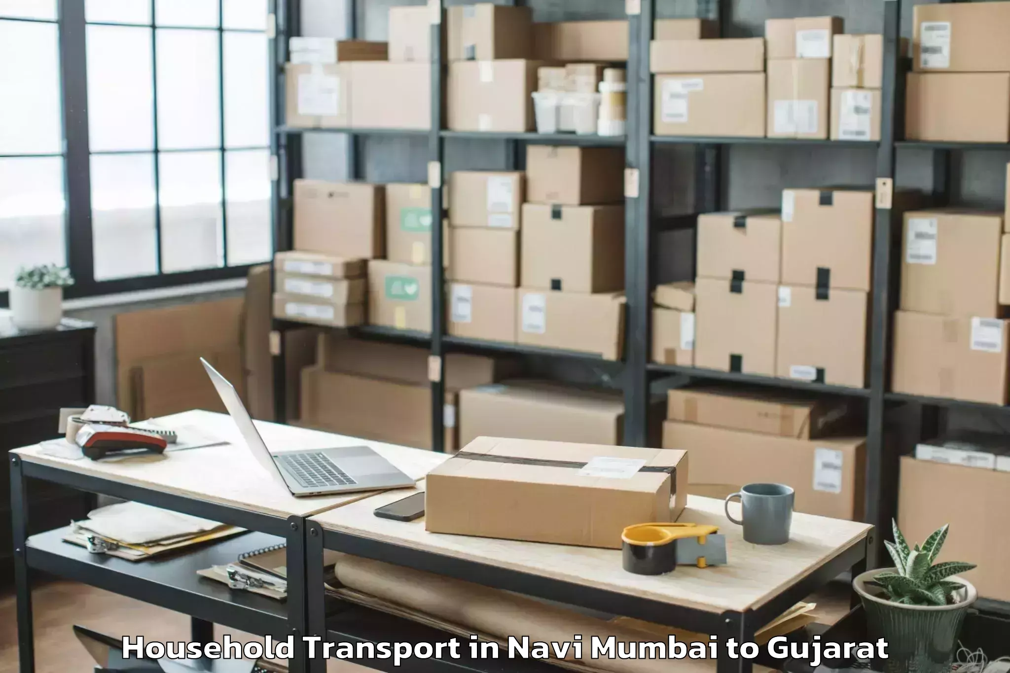 Book Navi Mumbai to Bhavnagar Airport Bhu Household Transport Online